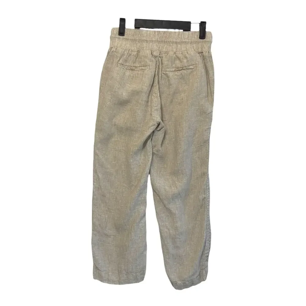 Quince Women's 100% European Linen Wide Leg Pants Women's Sz XS Beige Flax